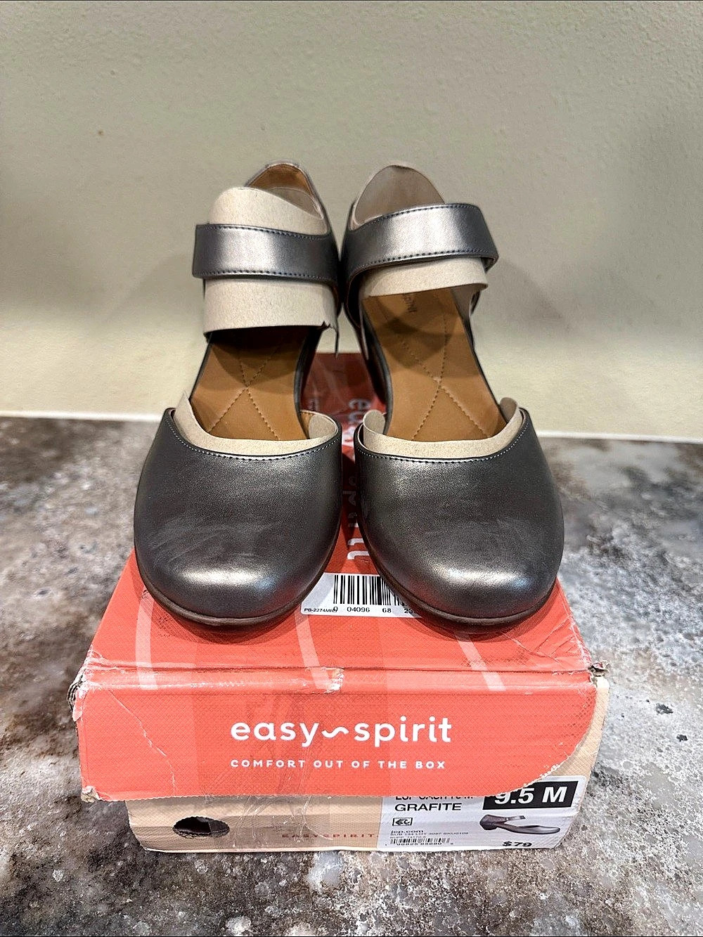 Easy Spirit Mary Jane Pump Pumps Gray US 9.5 M